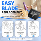4 Pack Pet Grooming Clipper Blades with Steel Cutters, Sizes 10, 7FC, 5FC & 4FC, Black, Compatible with Andis, Oster A5, Wahl KM10 A5 Style Dog Clippers