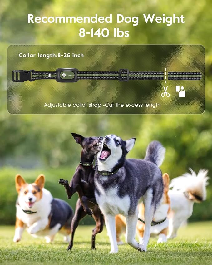 SLOPEHILL Dog Shock Collar,4200FT Dog Training Collar with Remote,Green | IP68 Waterproof e Collar with Beep,Vibration,Safe Shock,Light,No Shock Mode,Shock Collar for Small Medium Large Dog 8-140lbs
