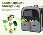 Dog Car Carrier Light Weight,Expandable,Foldable Dog Carrier, Gray | Easy to Assemble, Portable and Breathable Pet Carrier, Suitable for Indoor and Outdoor Use, Dog Travel Crate with Curtain