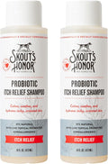 SKOUT'S HONOR Probiotic Itch Relief Shampoo for Dogs, 16 oz, 2-Pack | Non-Medicated Microbiome-Friendly Formula with Avocado Oil and Omega-3s, Paraben & Sulfate-Free, Unscented
