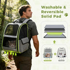Lekereise Cat Backpack Carriers, Dog Carrier Backpacks with Breathable Mesh for Small Medium Cats Dogs Puppy Up to 18 Lbs, Pet Foldable Carrying Backpack Ventilated for Travel Hiking Collapsible