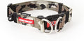 EzyDog Double Up Dog Collar, Strong Double D-Rings - Medium, Green Camo | Dual D-Rings for Superior Strength, Safety, and Comfort, Soft Touch Nylon Webbing, Reflective Stitching, Id Attachement Point