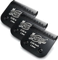 Size 10 Detachable Pet Grooming Clipper Blade with Steel Cutter, 1/16 Inch (1.5 mm) Cut Length, Black, Compatible with Andis, Oster A5, Wahl KM10, 3 Pack