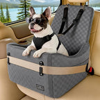 PETSFIT Pet Car Seat with Patented Safety System, 5" Elevated Cushion | Fully Detachable Washable Cover, Memory Foam Dog Booster Car Seat for Small/Medium Dogs Up to 35 Lbs with Safety Belt