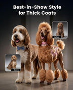 oneisall Professional Dog Grooming Clippers Metal Combs A5 Blade | 3700SPM 2-Speed, 2600mAh Swappable Battery, Low Noise Dog Grooming Clippers for Thick Long Curly Matted Hair