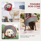 Dog Cone Collar After Surgery for Medium Dogs, Adjustable Soft Recovery Cone for Dogs to Stop Licking Biting, Comfortable Pet Elizabethan Alternative for Wound Healing