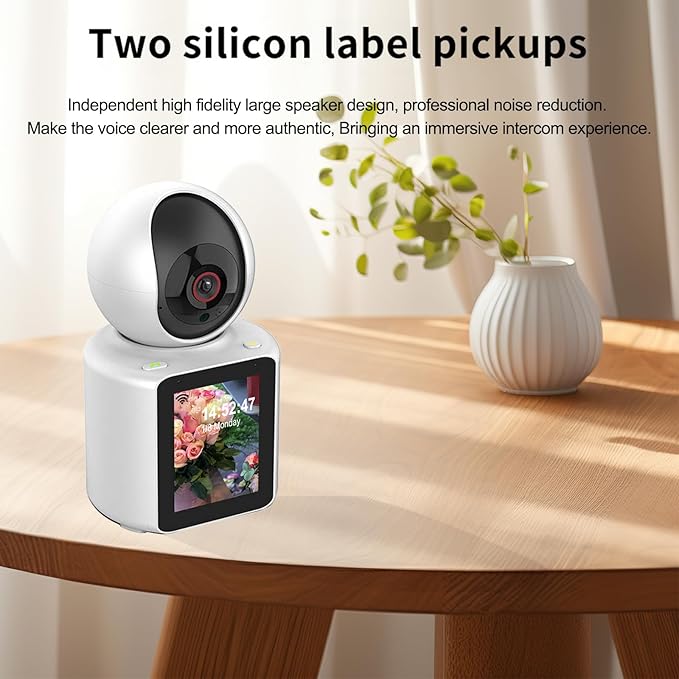 Two Way Pet Camera with 2.8 inch HD Screen, 1080P Video Calling Camera for Indoor Home Security, Indoor Home Nanny/Dog/Baby Security Device with Phone App