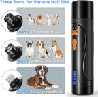 Dog Nail Trimmers and Dog Nail Clippers Kit, Whisper Quiet Electric Grinder with Light, for Small, Medium, Large Dogs, Cats Toenail Grooming, 3 Speeds