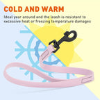Dogline Biothane Waterproof Dog Leash Strong Coated Nylon Webbing with Black Hardware Odor-Proof Easy to Clean High Performance for Small or Large Dogs Made in USA 2 ft Lead, Pastel Purple