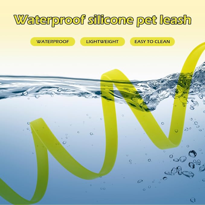 Wolfone Waterproof Dog Leash 50FT Long Line Recall Training Lead | 50FT Dog Leash Durable PVC coated long line with easy clean surface strong nylon core for recall training and outdoor use