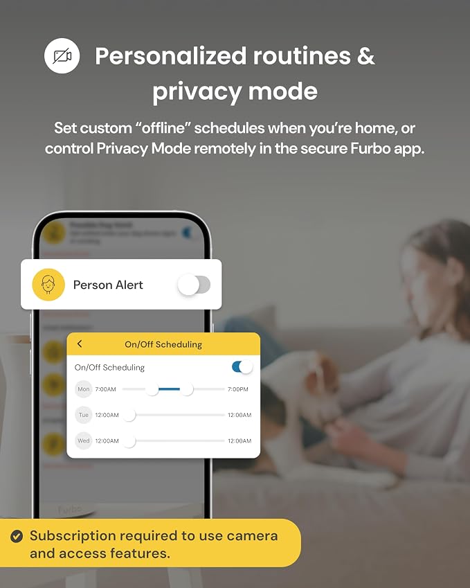 Furbo 360° Dog Camera [Paid Plan Required to Activate] | Stay connected with AI Dog & Home Safety Alerts, Treat Toss, Auto-Tracking, Video History, 2-Way Audio (Subscription 3mo min)