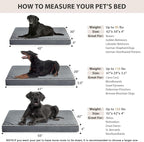 WNPETHOME Orthopedic Big Dog Beds Large Sized Dog, Waterproof Extra Large Dogs Bed with Removable Washable Cover, Multi-Needle Quilting Dogs Crate Bed