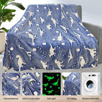 Personalized Dinosaur Glow in The Dark Blanket for Kids, Toddler, Soft Fleece, 50"x 60" Birthday - Image 4