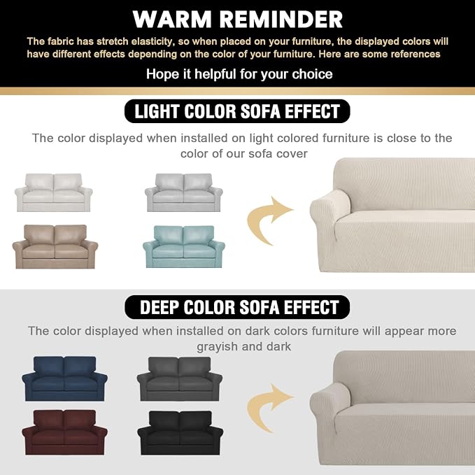 Stretch Loveseat Sofa Cover Slipcover Couch Cover for 2 Cushion Sofa Washable Sofa Cover for Pets Friendly Furniture Protector Covers with Non Slip Bottom(Loveseat, Island Fossi)