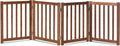 LZRS Wooden Free Standing Foldable Dog Gate Indoor – 80" W x 24" H, Extra Wide Step-Over Safety Pet Gate for Doorways, Stairs, Hallways, Large Spaces & Playpen for Puppies Indoor Use, Oak
