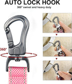 PetiFine 4FT Heavy Duty Dog Leash with Soft Padded Double Handle | Traffic Handle Extra Control,Auto Lock Hook,Reflective Nylon Walking Lead for Large,Medium,Small Breed Dogs