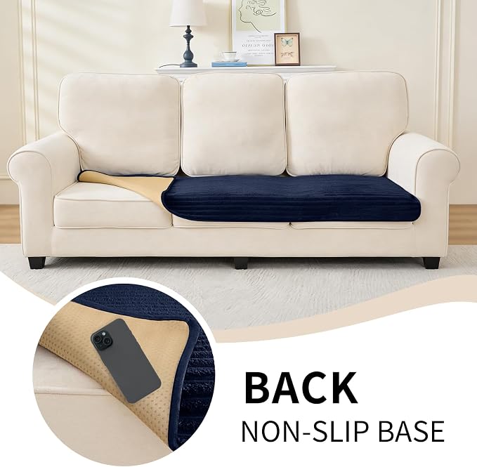 100% Waterproof Couch Covers for Dogs, 35"×70.9" Washable Couch Cover, Non Slip Sectional Couch Covers for 3 Cushion Sofa Cover Pet Friendly, Cat and Dog Couch Bed Cover-Navy Blue