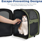Apollo Walker Dog & Cat Carrier Backpack for 4-18lb Pets - Ventilated Safe Design with Padded Back Support, Breathable Mesh Pet Backpack for Hiking, Travel, Outdoor (Green)