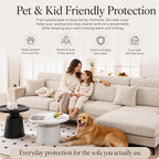 Stretch Sofa Slipcover, 2026 Upgraded Non Slip Couch Cover with Adjustable Straps, Pet Dog Cat Friendly Furniture Protector for 3 Seater, Washable for Living Room