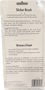 Miracle Care Small Slicker Brush for Dogs and Cats | Grooming Brush Removes Loose Undercoat, Reduce Shedding and Matting, Flexible Pins Protect Skin, Ergonomic & Cushioned Handle