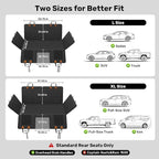 Zanch Heavy-Duty Dog Truck Seat Cover, Flat Solid Back Seat Extender for Multi Large Dogs, Hard Bottom Supports 450 lb, Waterproof Hammock Protector, XL for Full-Size Crew Cab Trucks & SUVs, Matte Blk