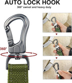 PetiFine 4FT Heavy Duty Dog Leash with Soft Padded Double Handle | Traffic Handle Extra Control,Auto Lock Hook,Reflective Nylon Walking Lead for Large,Medium,Small Breed Dogs
