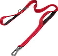 PetiFine 5FT Heavy Duty Dog Leash with Soft Padded Double Handle | Traffic Handle Extra Control,Auto Lock Hook,Reflective Nylon Walking Lead for Large,Medium,Small Breed Dogs