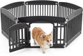 NEWBULIG Dog Playpen 6-Panel, 24IN Puppy Playpen, Stable Dog Play Pen Indoors/Outdoor with Secure Locking Door, Plastic Pet Fence for Small & Medium Dogs