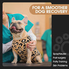 FUAMEY Dog Surgery Recovery Suit, Soft Breathable Neuter Suit for Male Dogs | Post Neuter Surgery Suit, Alternative to Cone of Shame, Wound Care for Dogs, Anti-lick Dog Recovery Suit Brown Leopard XS