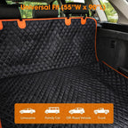 MIXJOY SUV Cargo Liner for Dogs, Waterproof Cargo Liner for SUV, Pet Dog Cargo Cover Mat with Bumper Flap Protector, Nonslip Car Trunk Mat for Sedans Vans, Universal Fit (90" L x 55" W)
