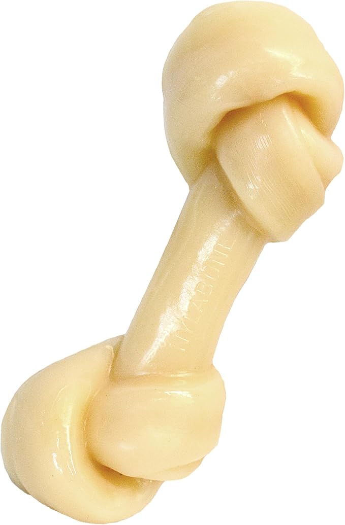 Nylabone Power Chew Mega Knot Bone Dog Chew Toy, Chicken Flavor, X-Large | Durable dog toys for aggressive chewers, long lasting, discourages destructive chewing, for dogs 50+ lbs, flavor throughout