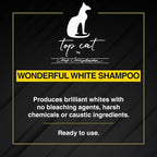 Chris Christensen Top Cat Wonderful White Shampoo for Cats, Groom Like a Professional, Corrects Yellow, Brightens All Coat Colors, Made in USA, 32 oz