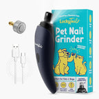 Pet Nail Grinder for Dogs and Cats - Super Quiet and Low Vibration Electric Dog Nail Grinder with 2 LED Lights - USB Rechargeable and Cordless - 2 Speeds - Small to Large Pets - Dark Blue