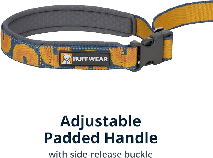 Ruffwear, Crag Dog Leash, 6 ft Reflective Everyday Lead, Swiveling Talon Clip, Padded Handle, Hands‑Free Waist‑Worn Option, Traffic Handle with Accessory Loop, Canyon Oxbow