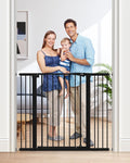 keny 36" Extra Tall Baby Gate for Doorways, Fits 29.7" to 46" Openings | Auto Close Pressured Mounted Dog Gate for Stairs, No Drilling Easy Install Pet Gate, Black