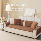 Washable Velvet Dog Couch Cover, Plush Pet Sofa Furniture Protector for 2-3 Cushion Couch, Non-Slip Washable Cover for Dogs(1PC/27.6"x90",Brown)