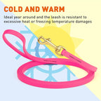 Viper Biothane K9 Working Dog Leash Waterproof Lead for Tracking Training Schutzhund Odor-Proof Long Line with Solid Brass Snap for Puppy Medium and Large Dogs, 20ft Passionfruit Pink