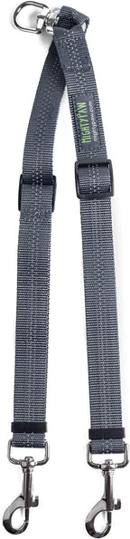 Mighty Paw Double Dog Leash, No Tangle Adjustable Split Lead for Two Dogs | Fits 0-100 Lb, 16-24 In Range, Reflective Stitching, Waterproof, Neoprene Padded Handle