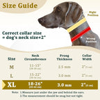 Mayerzon Prong Collar for Large Medium Dogs with Metal Buckle | No Pull Pinch Collar with Hidden Covered Walking Training for Pitbull German Shepherd Doberman Patented