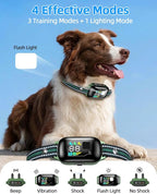 3300ft Dog Shock Collar with Remote Control, IPX7 - Green | 4 Training Modes, Security Lock, Extremely Long Battery Life, Waterproof, Rechargeable E-Collar for Small Medium Large Dogs