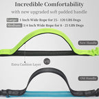 iYoShop Hands Free Dog Leash with Zipper Pouch, Dual Padded Handles and Durable Bungee for Walking, Jogging and Running Your Dog (Large, 25-120 lbs, Green)