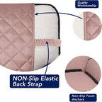 PureFit Reversible Quilted Couch Covers for Dogs Sofa Cover 4 Seater 88" | Pink/Beige, Water Resistant Couch Protector, Washable Pet Couch Cover with Non Slip and Elastic Straps For Kids