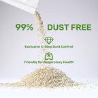 FUKUMARU Tofu Cat Litter - Natural Lightweight Bean Dregs & Corn Starch Cat Litter Pellets, 99.9% Dust Free Quick Clumping, Effective Odor Control, Flushable, Low Tracking, 32lb (8lb x 4 Bags)