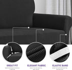 ZNSAYOTX Stretch Oversized Couch Cover Universal Sofa Covers for Living Room Dogs Pet Furniture Protector Spandex Extra Large Sofa Slipcovers with Anti Slip Foam Sticks (Black, XL Sofa)