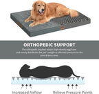 Orthopedic Waterproof Dog Bed for Small Dogs and Cats | Egg Crate Foam for Joint Support, Fits 30x19 Crates, TPU Waterproof Layer, Machine Washable 1680D Oxford Cover, Up to 30 lbs