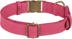AirTag Dog Collar - Genuine Leather Dog Collar with Apple AirTag Holder and Metal Buckle - Smart GPS Tracking Pet Collars (Pink, XS, 9"-12" Neck Fit)