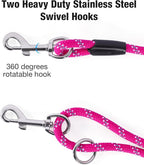 Long Dog Leash for Dog Training 30FT, Heavy Duty Dog Lead for Large Medium Small Dogs Outside Walking, Playing, Camping, or Yard,Hot Pink