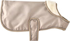 Pet Passion Breeze II - The Windbreaker, Water Resistant Pet Raincoat, Vegan Fur and Lined Pet Jacket for Small, Medium, Large Dogs, Sand, Large (40-60 lbs)