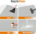 Silicone Cat Litter Box Mat 24"x 24" Extra Large Cat Rubber Mat | Cat Mat for Litter Box, Non-Slip, Waterproof Cat Litter Trapping Mat with Raised Edge, Kitty Litter Mat for Floor, Easy Clean