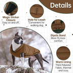 Lelepet Reversible Dog Coat Windproof Dog Jacket Lightweight Puffer Vest | Winter Jacket Warm Cold Weather Coat for Large Dogs Adjustbale Hook & Loop Pet Apparel with Leash Hole, Golden Retriever, 3XL